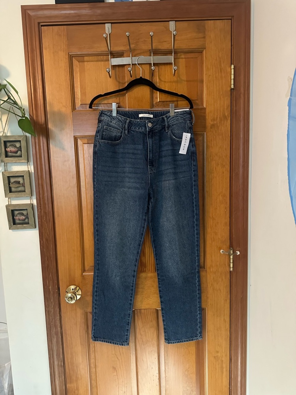 PacSun Women's Dark Wash Mom Jeans